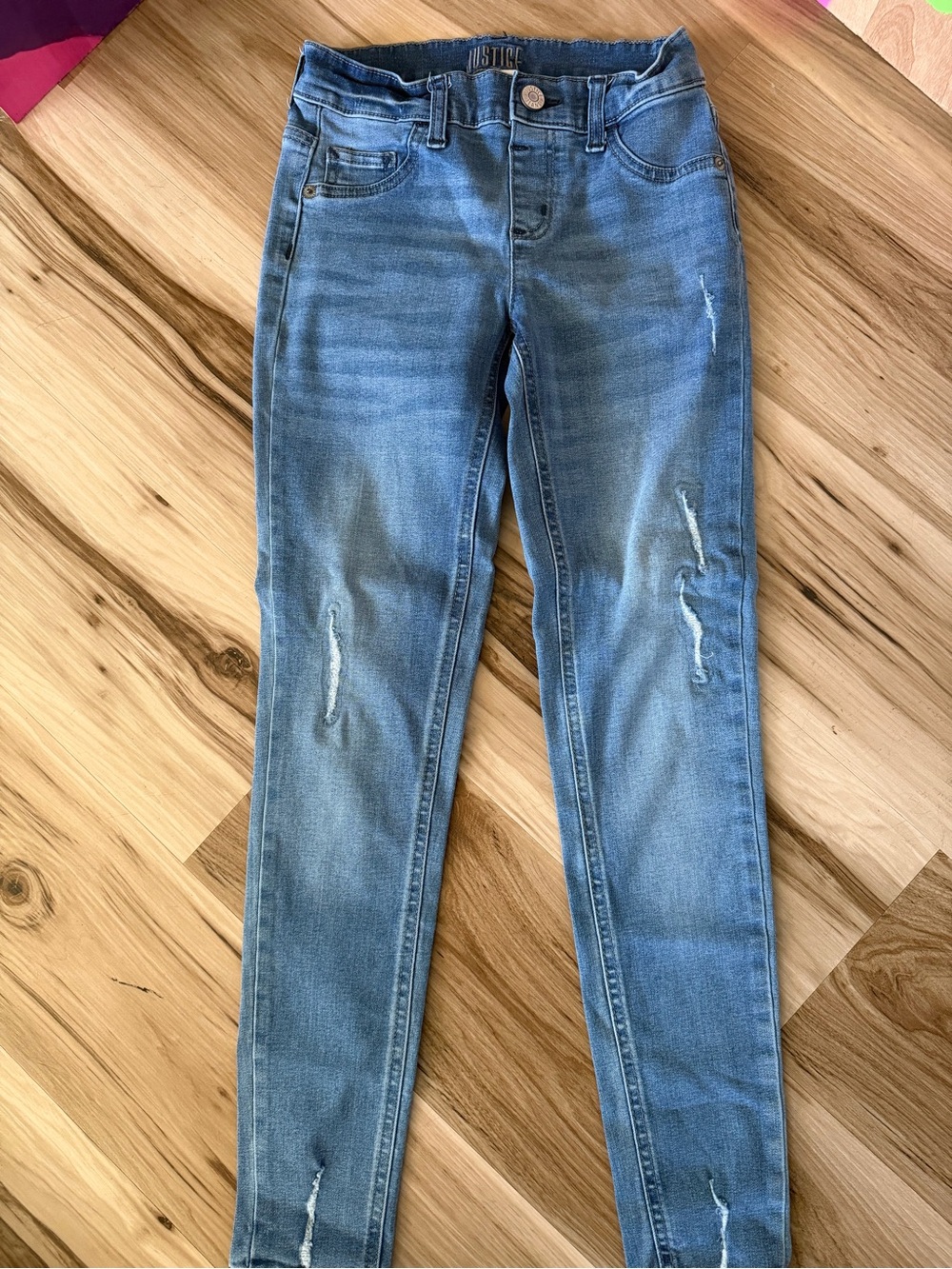 Justice Light Blue Skinny Jeans for Girls